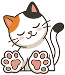 Belly-Well cat mascot gesturing emphatically with both hands