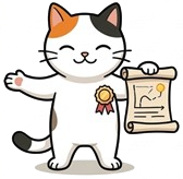 Belly-Well superhero cat mascot surrounded by stars